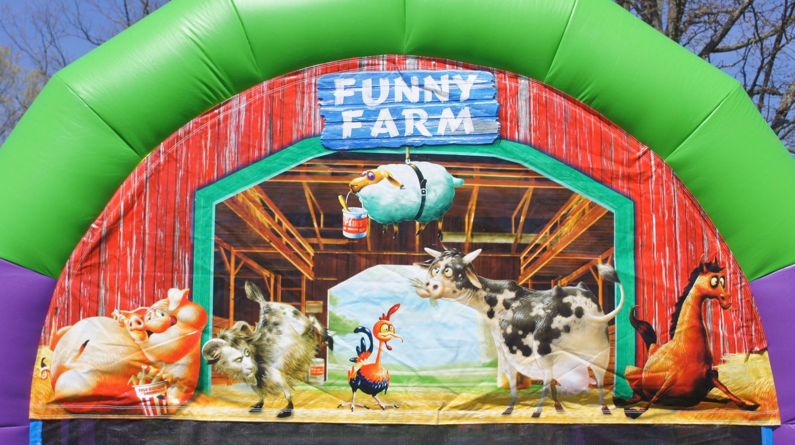 Funny Farm Bounce House Rental Nashville TN Jumping Hearts Party Rentals